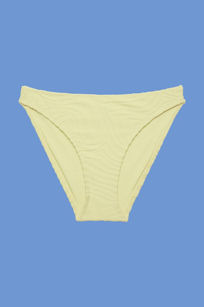 Z recyklingu: żakardowy dół od bikini, LIME YELLOW, detail image number 3