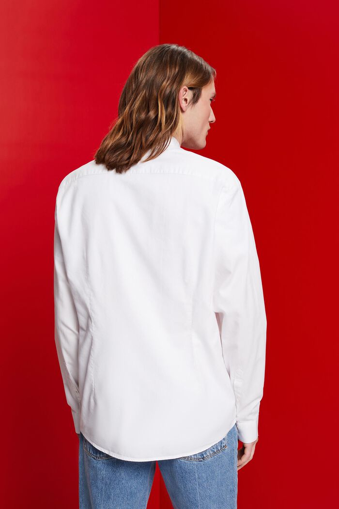 Koszula slim fit ze stójką, WHITE, detail image number 3