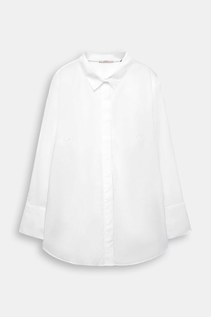 CURVY koszulowa bluzka z bawełny, WHITE, detail image number 2