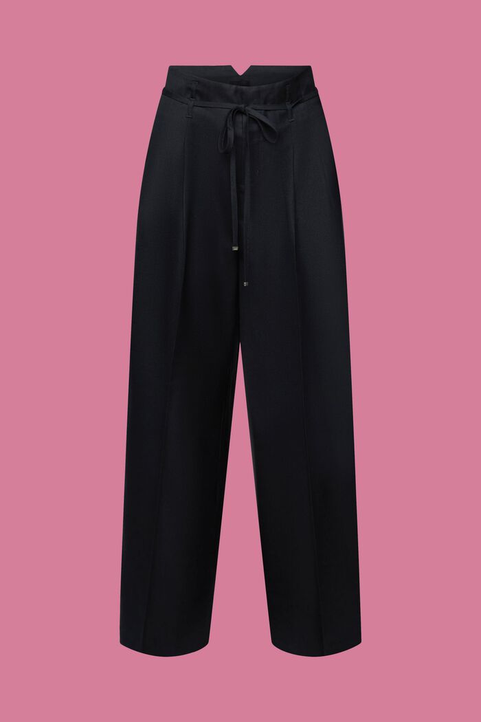 Szerokie spodnie, BLACK, detail image number 7