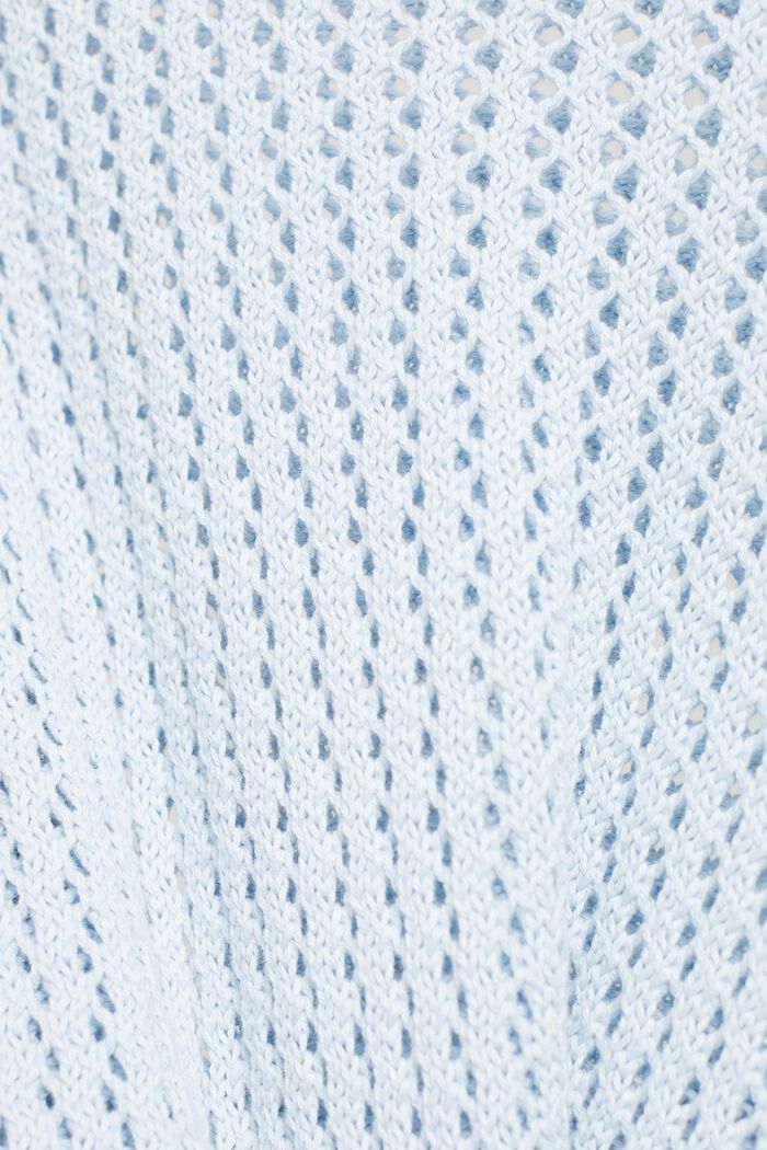 Fakturowany sweter z bawełny organicznej, PASTEL BLUE, detail image number 4