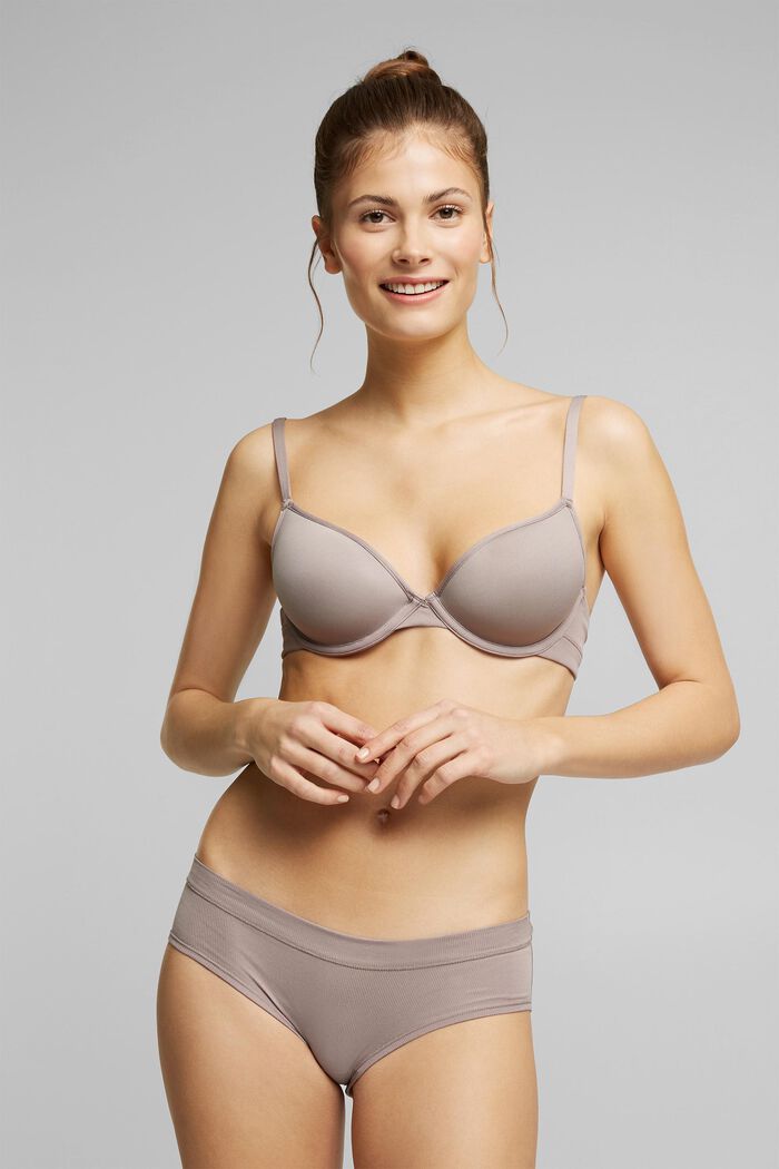 Bras with wire, TAUPE, detail image number 0