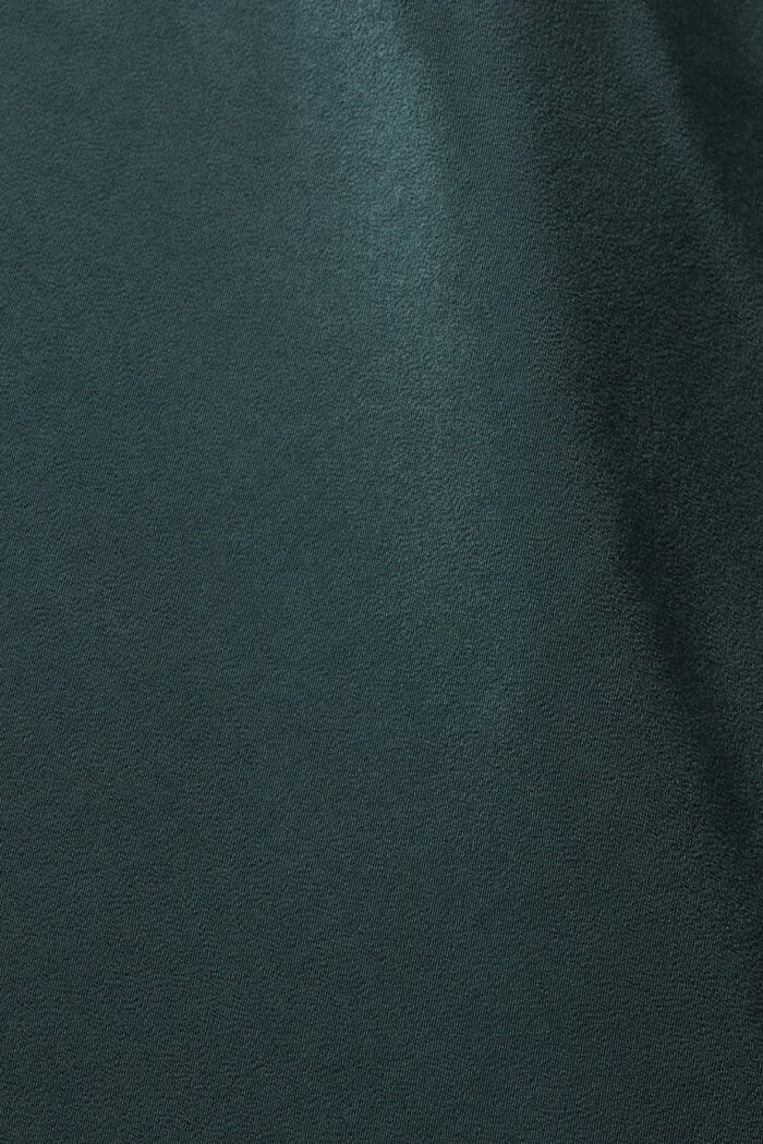 Satynowa bluzka, DARK TEAL GREEN, detail image number 5