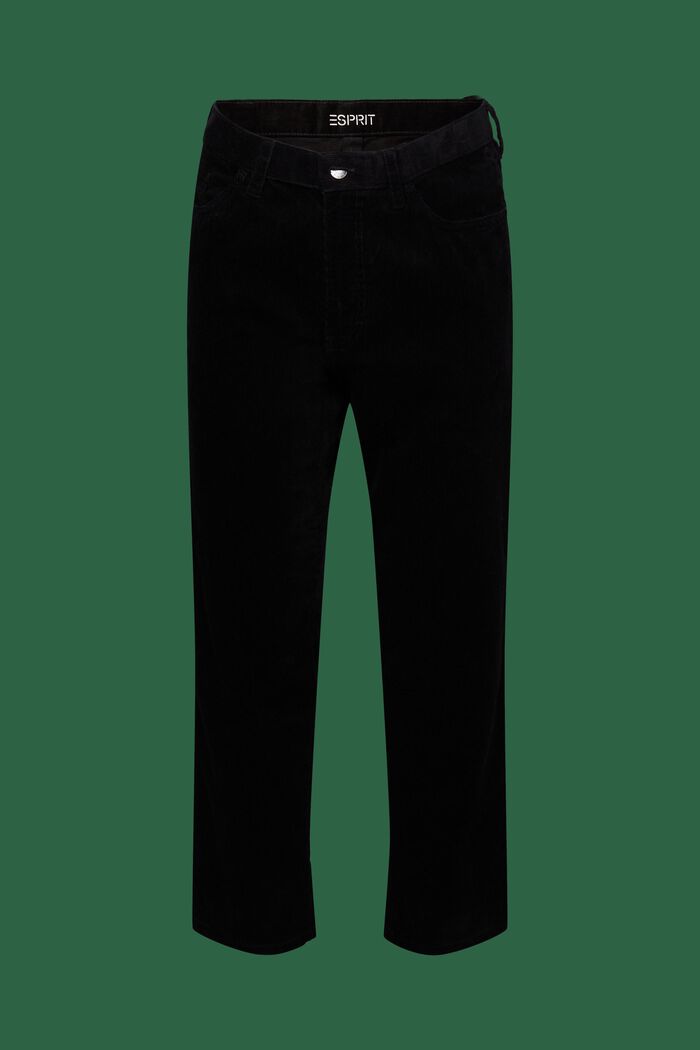 Sztruksy inspirowane spodniami roboczymi, BLACK, detail image number 7