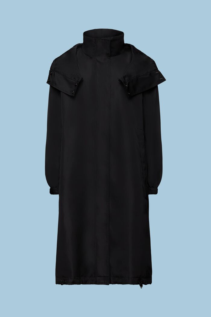 Płaszcz z odpinanym kapturem, BLACK, detail image number 6