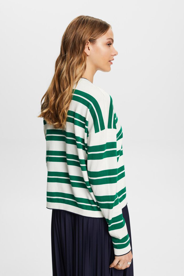 Sweter oversize, 100% bawełny, NEW DARK GREEN, detail image number 3