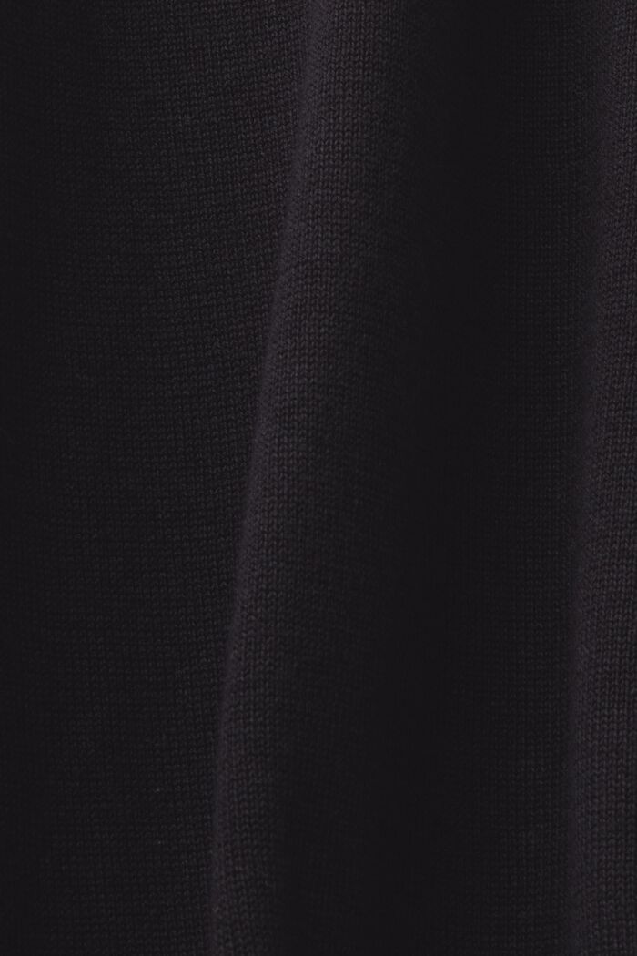 Dzianinowy sweter z kołnierzykiem polo, TENCEL™, BLACK, detail image number 5