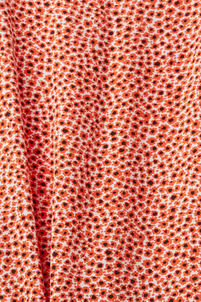 Sukienka midi z wzorzystej tkaniny, ORANGE RED, detail image number 4