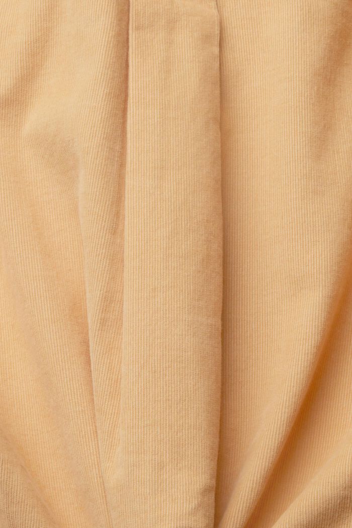 Bluzka koszulowa z drobno prążkowanego sztruksu, SAND, detail image number 1