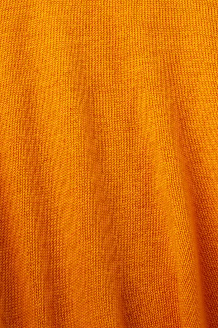 Sweter z półgolfem z mieszanki wełnianej, GOLDEN ORANGE, detail image number 6