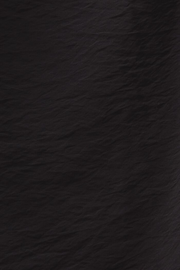 Kopertowa spódniczka mini z marszczonego materiału, BLACK, detail image number 4