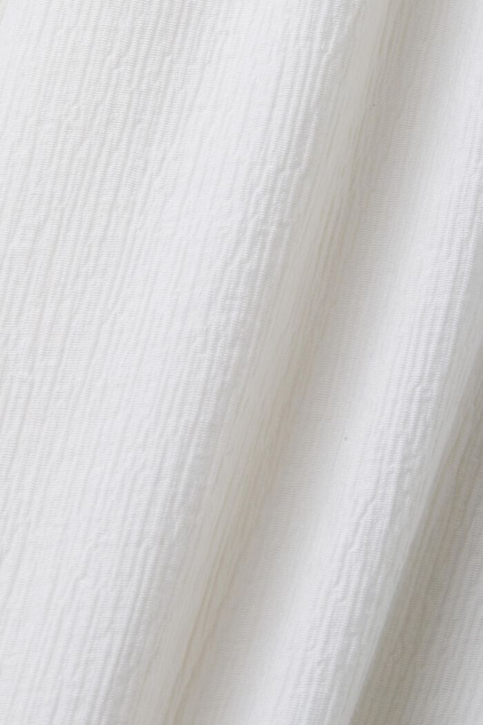 Marszczone spodnie na gumce z szerokimi nogawkami, WHITE, detail image number 6