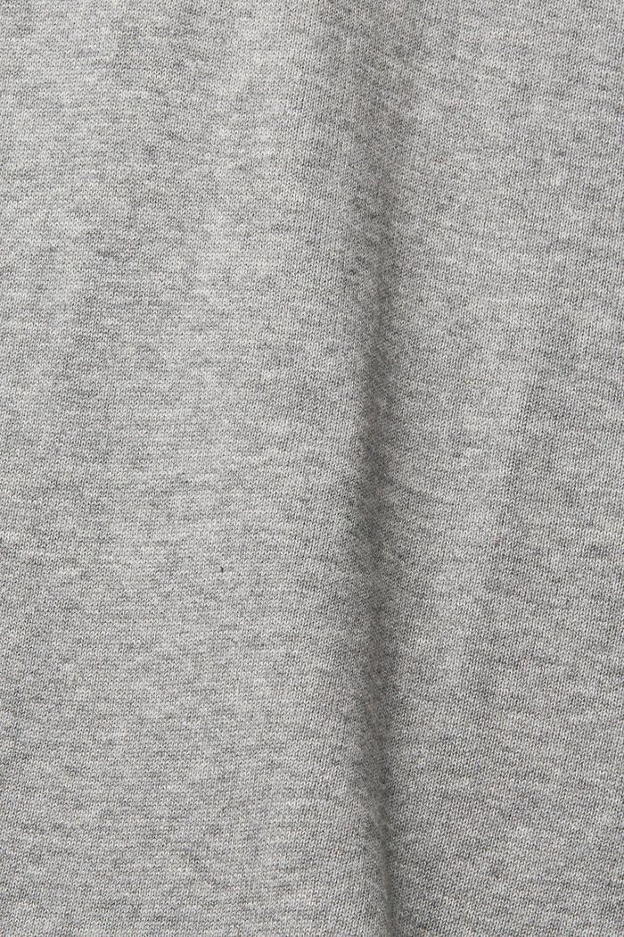 Sweter z kapturem z dzianiny, MEDIUM GREY, detail image number 1