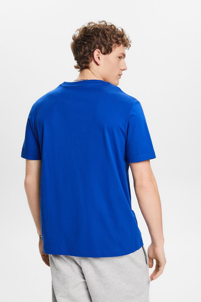 T-shirt z okrągłym dekoltem z dżerseju, BRIGHT BLUE, detail image number 3