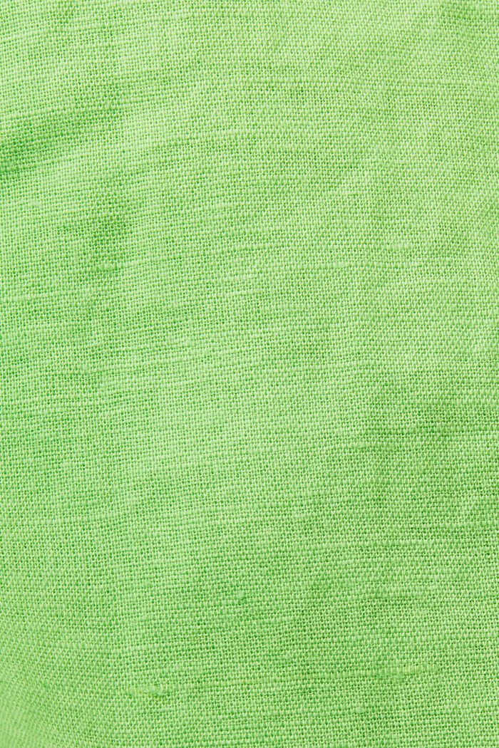 Koszula z mieszanki lnu i bawełny, GREEN, detail image number 5