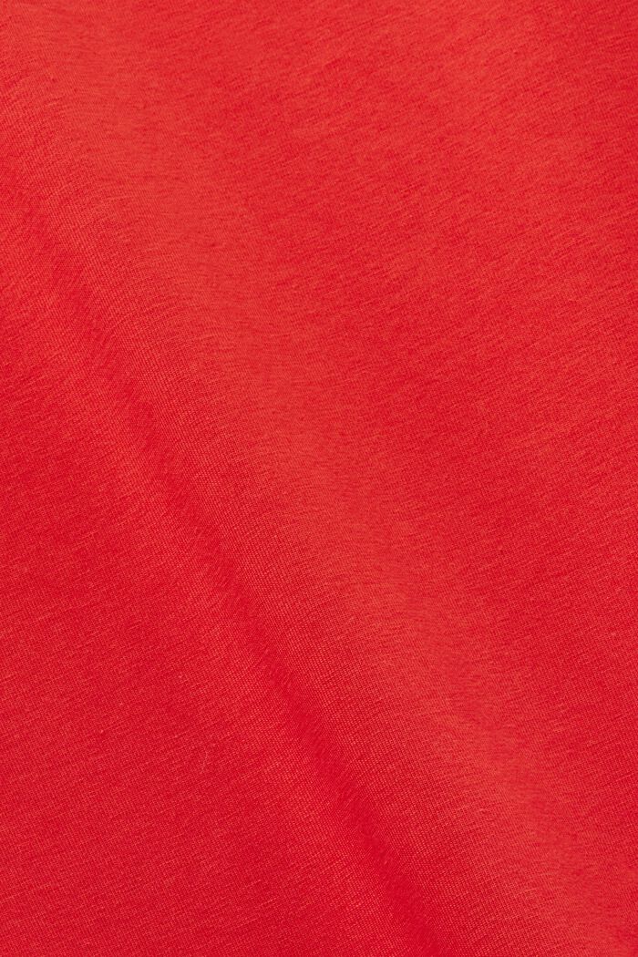 Koszula nocna z kieszenią na piersi, RED, detail image number 4