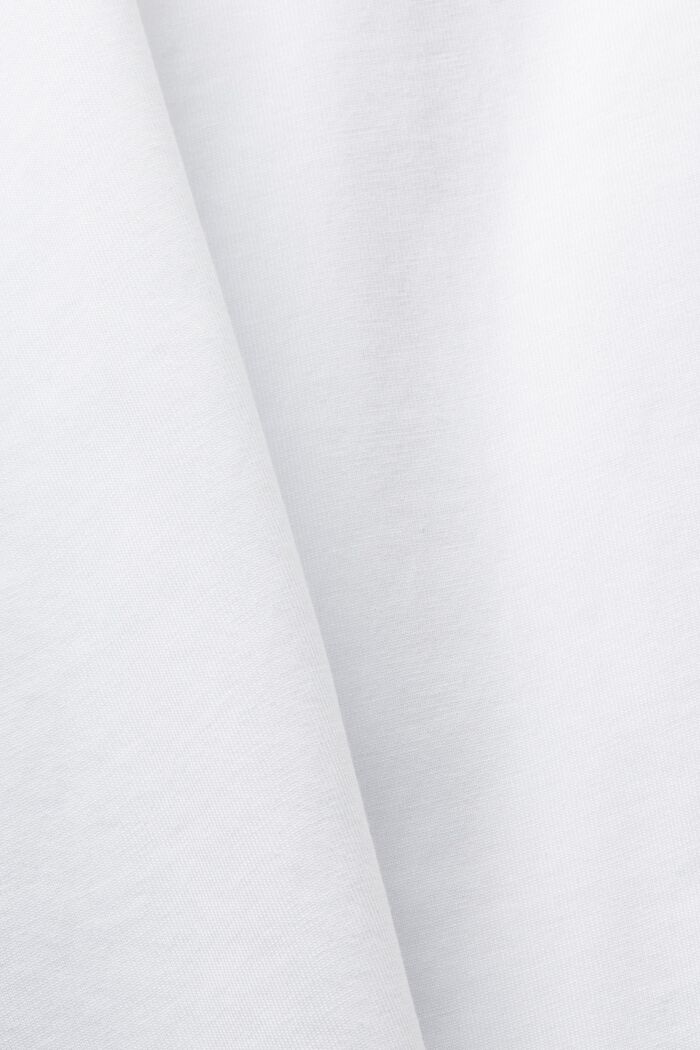 Logowany T-shirt z bawełnianego dżerseju, WHITE, detail image number 4