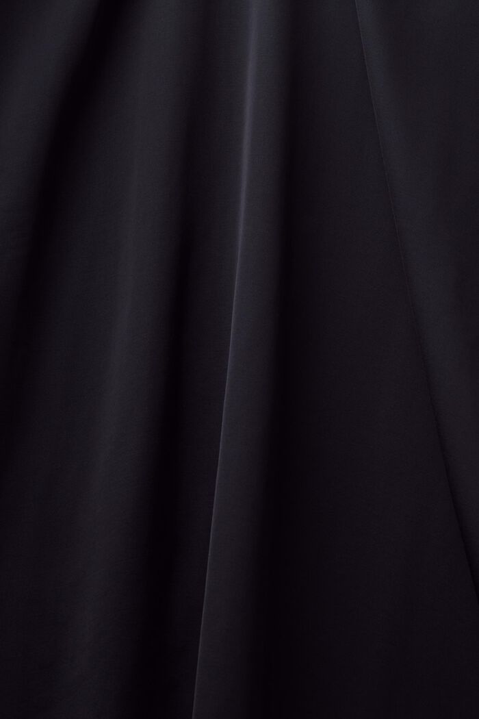 Satynowa sukienka maxi z wiązaniem na szyi, BLACK, detail image number 6