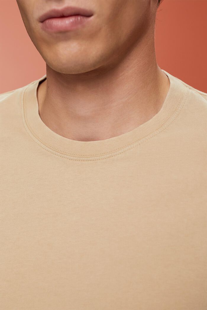 Farbowany po uszyciu T-shirt z jerseyu, 100% bawełna, SAND, detail image number 2