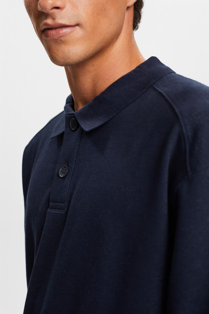 Bluza polo z długim rękawem, NAVY, detail image number 2