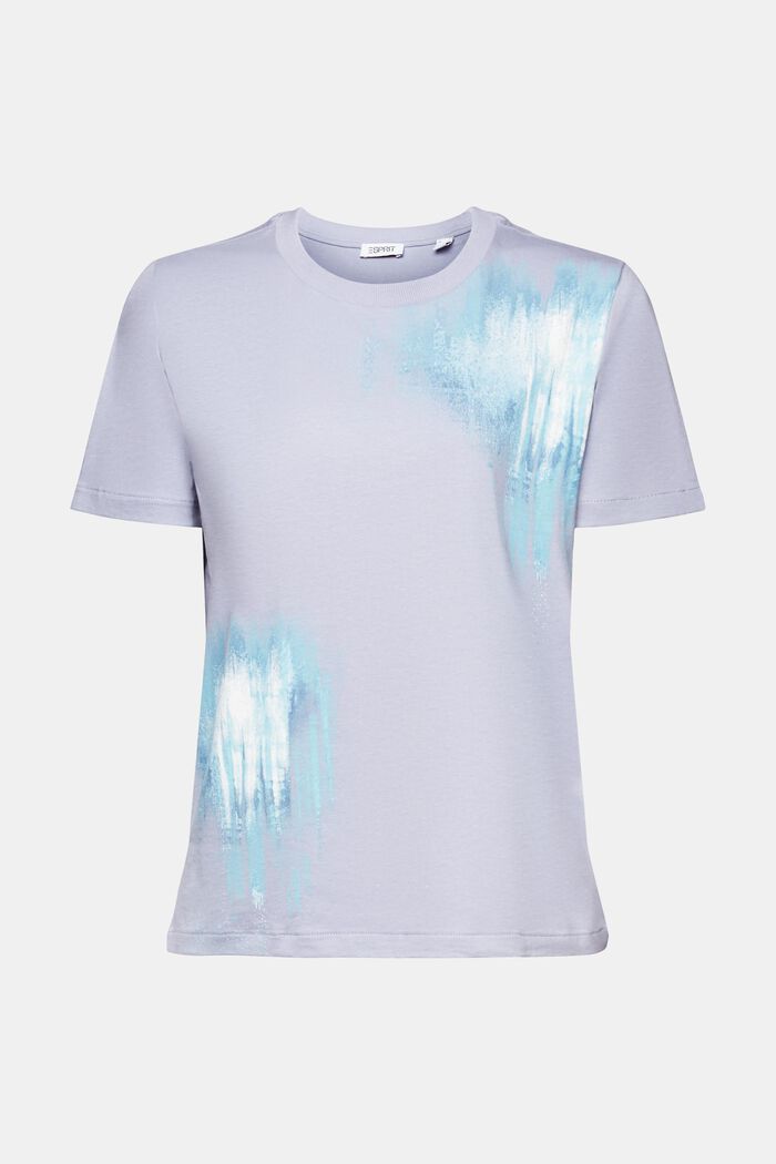 Bawełniany T-shirt z graficznym nadrukiem, LIGHT BLUE LAVENDER, detail image number 6