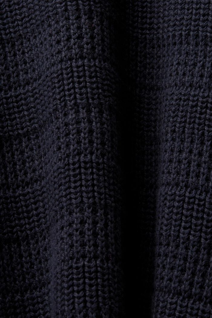 Fakturowany sweter z okrągłym dekoltem, NAVY, detail image number 5