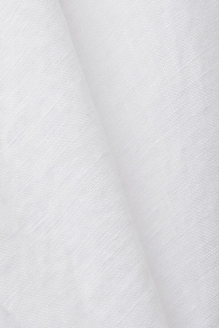 Lniana koszula z krótkim rękawem, WHITE, detail image number 6