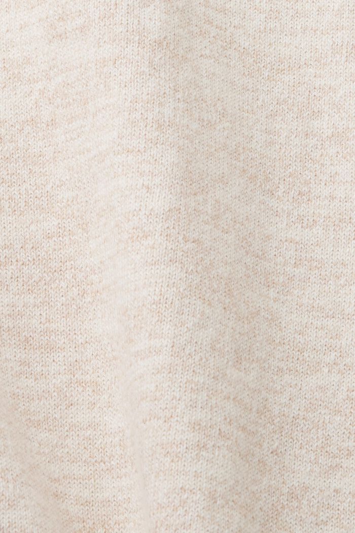 Melanżowy sweter z krótkim rękawem, OFF WHITE, detail image number 5