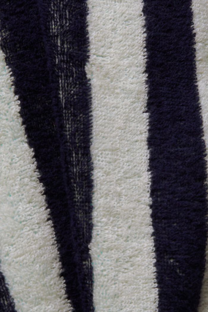 Bawełniany płaszcz kąpielowy w paski, unisex, DEEP WATER, detail image number 5