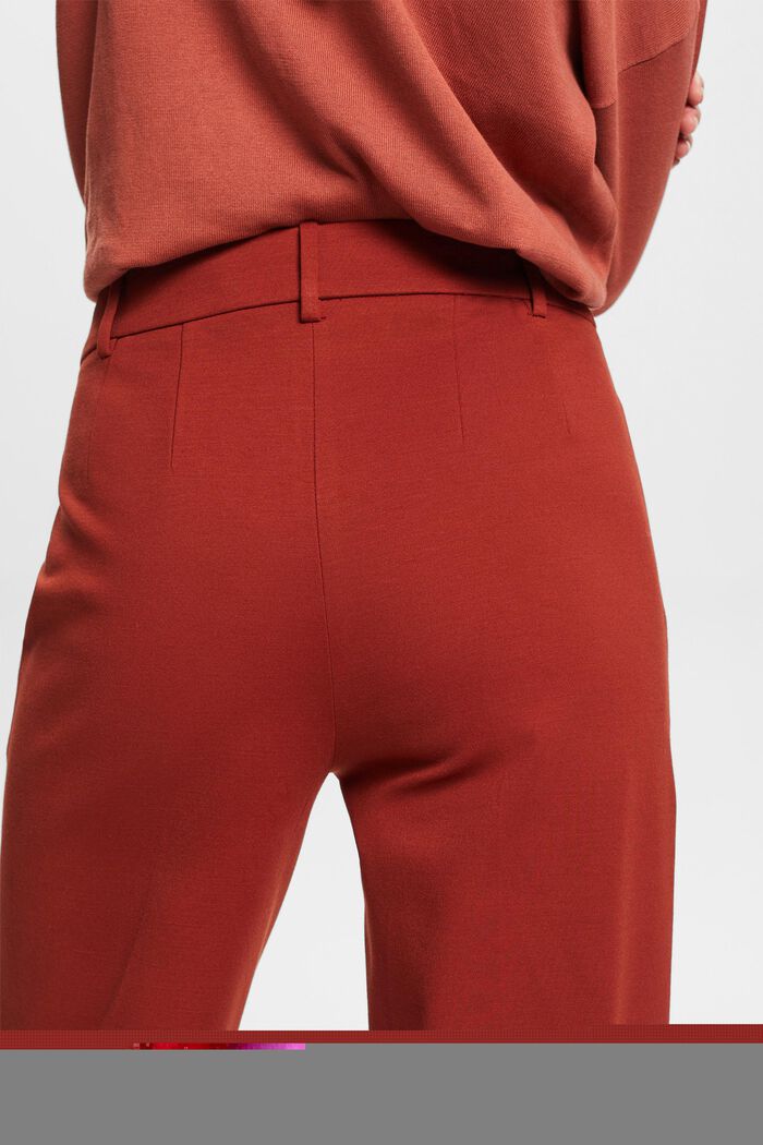 Spodnie o prostym fasonie, dżersej punto, RUST BROWN, detail image number 2