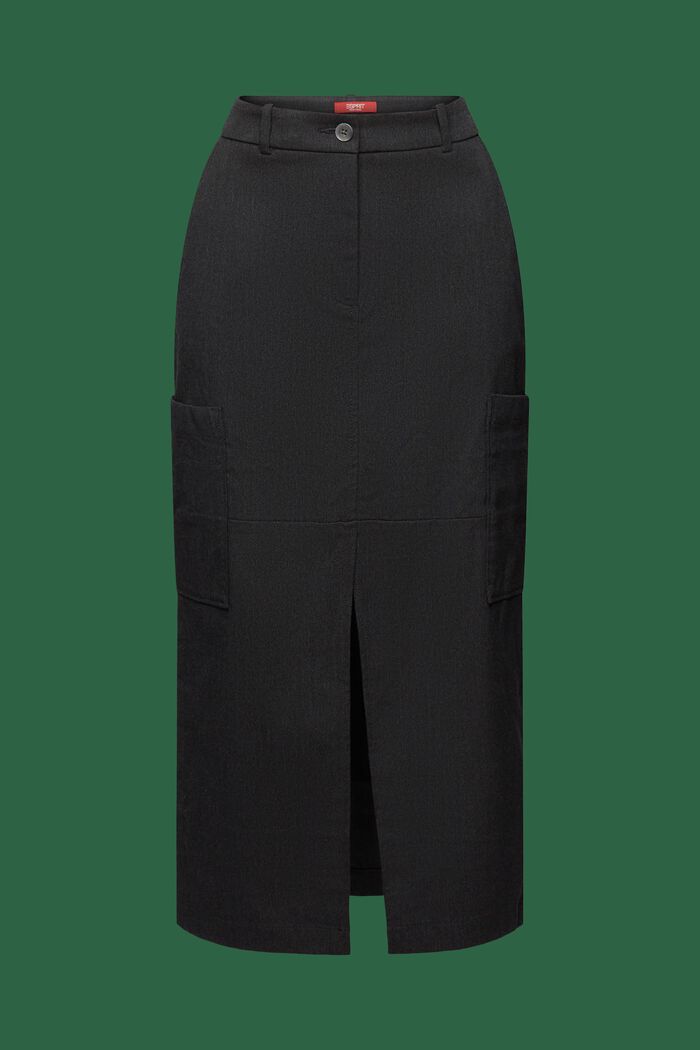 Spódnica midi w stylu bojówek, ANTHRACITE, detail image number 7