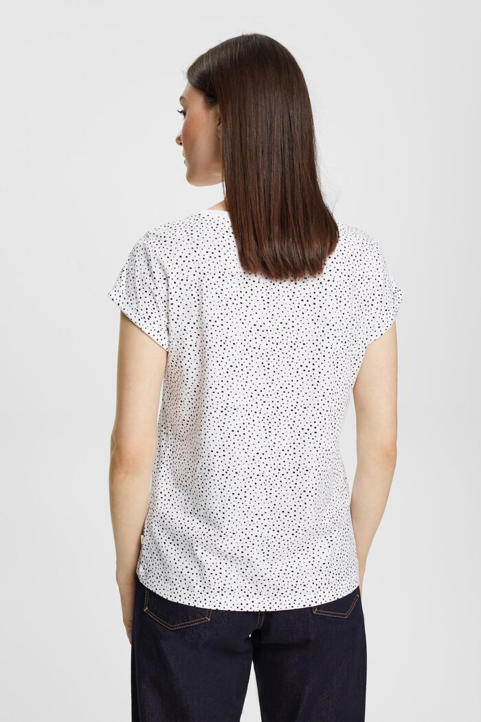 T-shirt z nadrukiem w 100% z bawełny organicznej, WHITE, detail image number 3