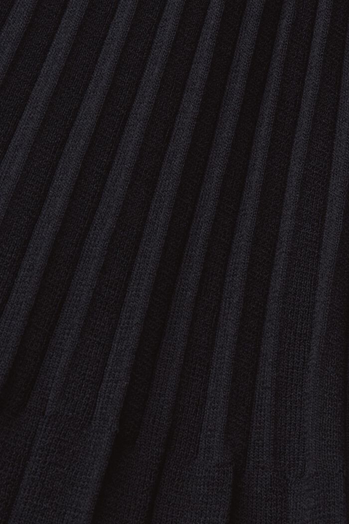 Plisowana sukienka mini z długim rękawem, BLACK, detail image number 5