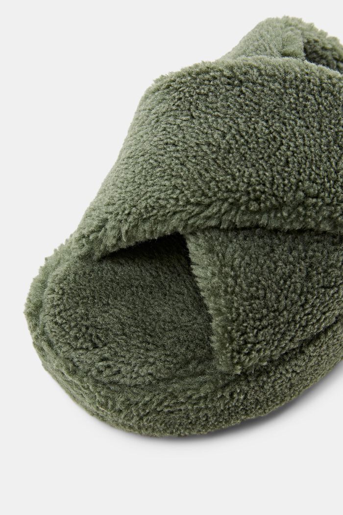 Pantofle domowe bez palców, GREEN, detail image number 3