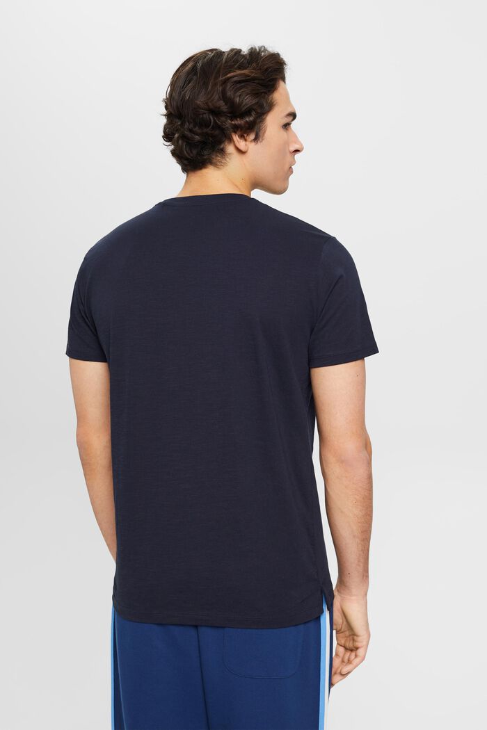 Bawełniany T-shirt z kieszonką na piersi, NAVY, detail image number 3