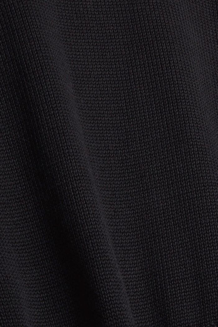 Sweter z rolowanym brzegiem, BLACK, detail image number 1