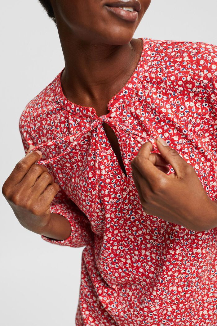 Bluzka z długim rękawem, mieszanki z bawełną ekologiczną, RED, detail image number 0