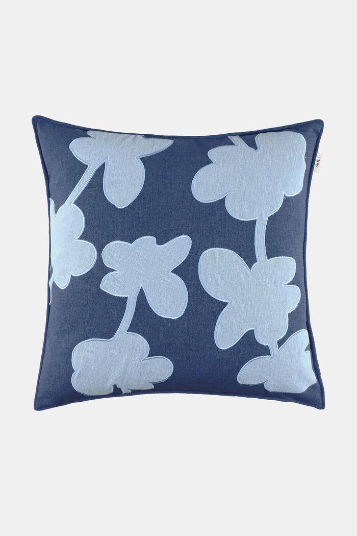 Poszewka na poduszkę z nadrukiem w kwiaty, BLUE, detail image number 0