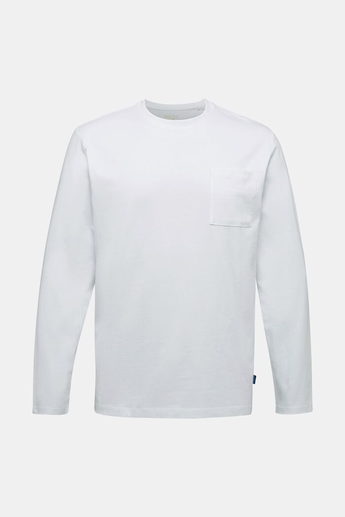 Koszulka z długimi rękawami, 100% bawełny organicznej, WHITE, detail image number 0