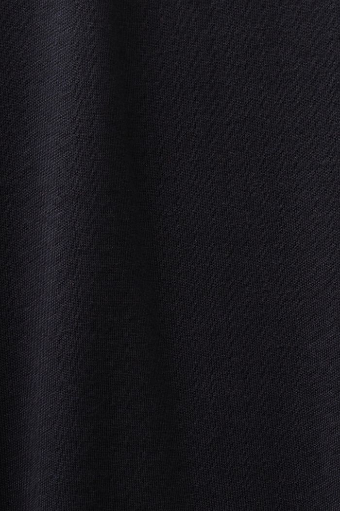 Dżersejowa koszula nocna z koronką, BLACK, detail image number 4