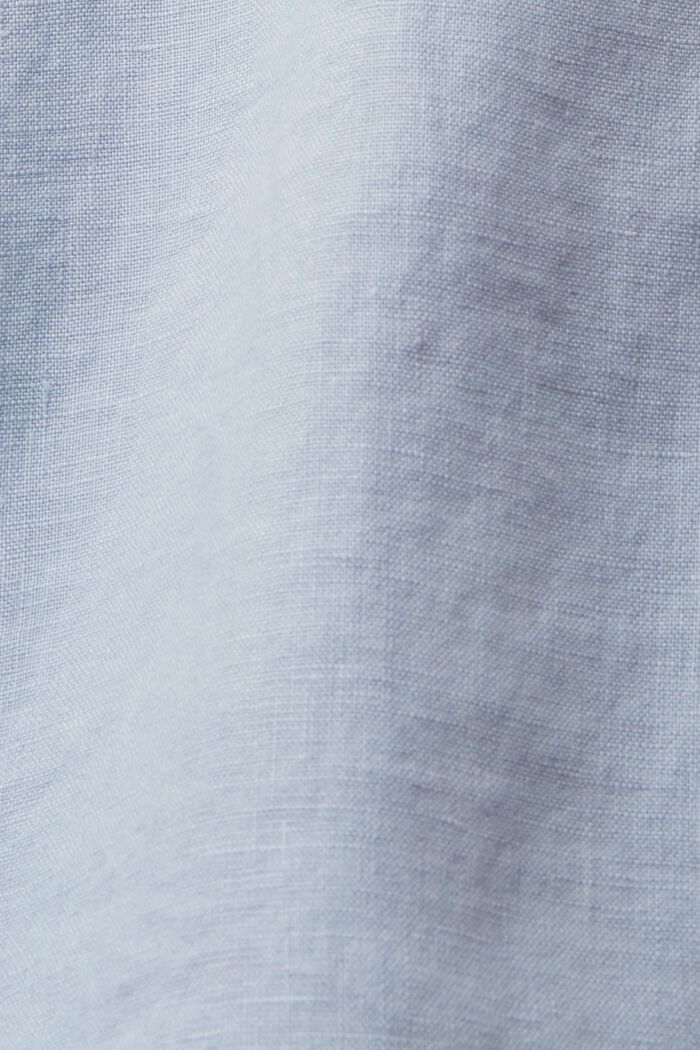 Lniana bluzka z krótkim rękawem, LIGHT BLUE LAVENDER, detail image number 5