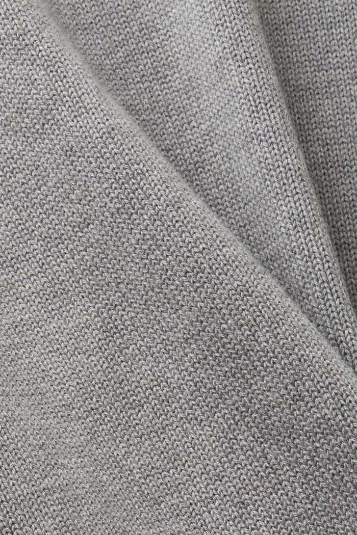 Sweter z okrągłym dekoltem z bawełny, MEDIUM GREY, detail image number 5
