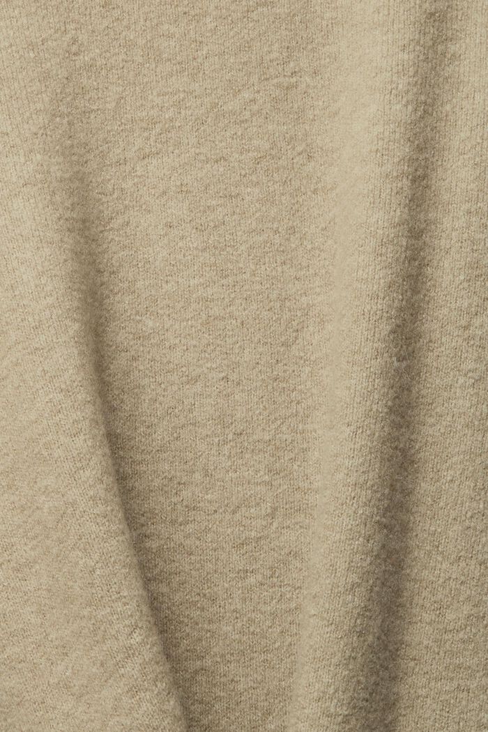Z wełną: puszysty sweter, PALE KHAKI, detail image number 5