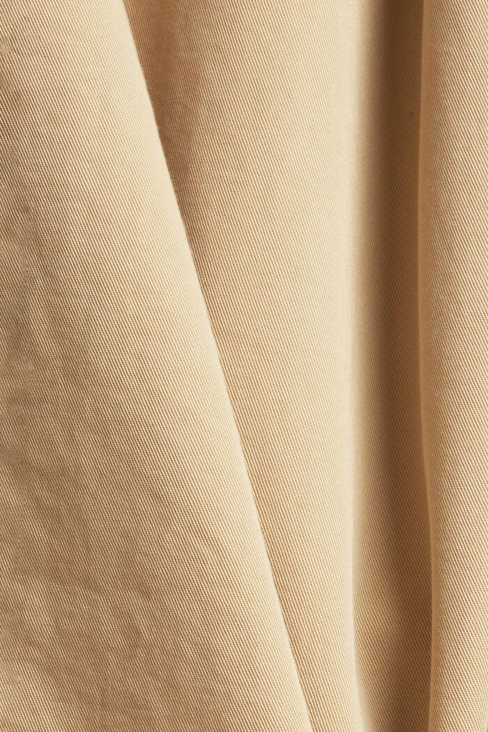 Płócienna sukienka w 100% z bawełny pima, SAND, detail image number 4
