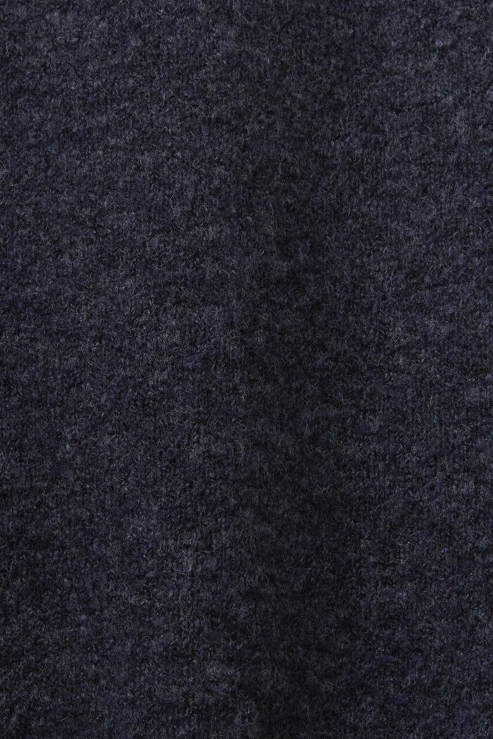 Kamizelka z prążkowanej dzianiny z wełną, NAVY BLUE, detail image number 5