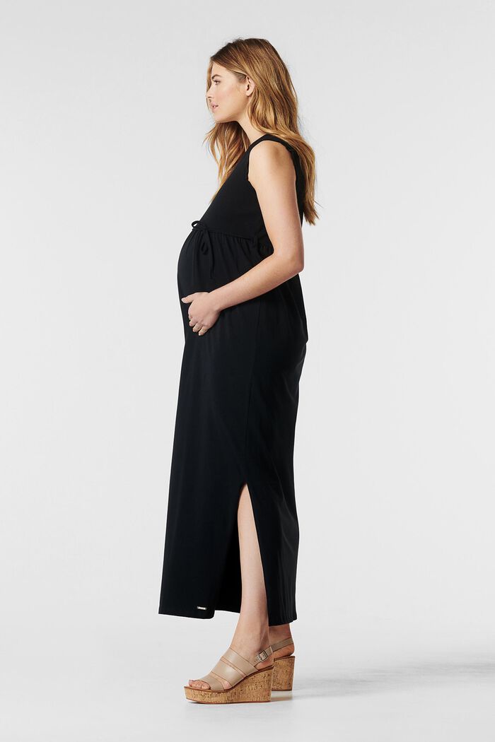 Sukienka maxi z bawełny organicznej, BLACK, detail image number 2