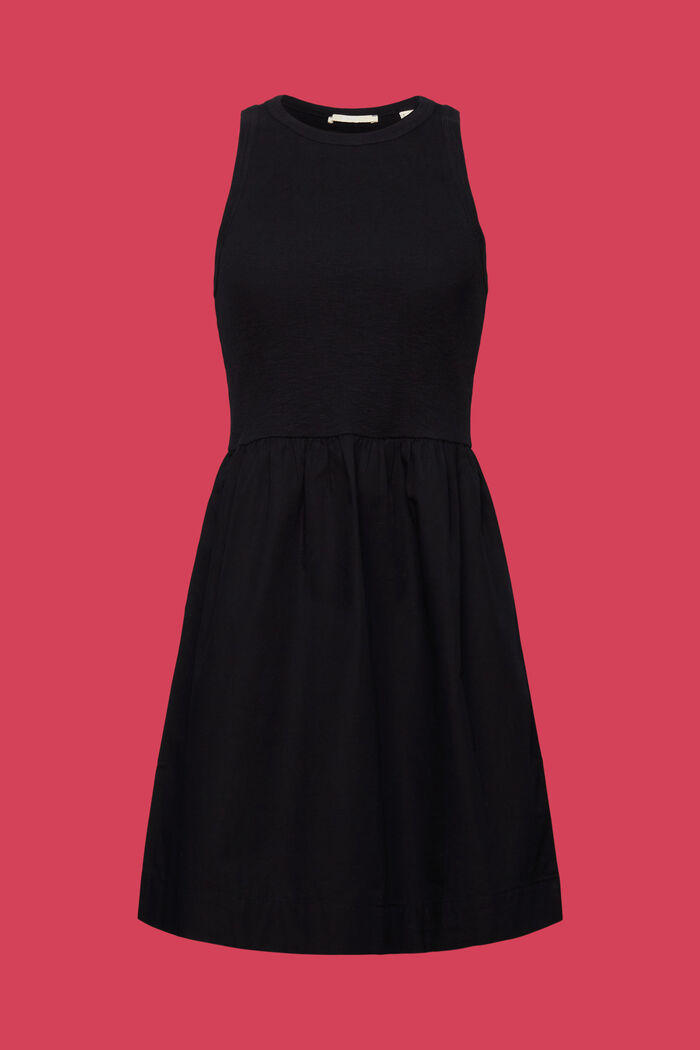 Sukienka mini z miksu materiałów, BLACK, detail image number 6