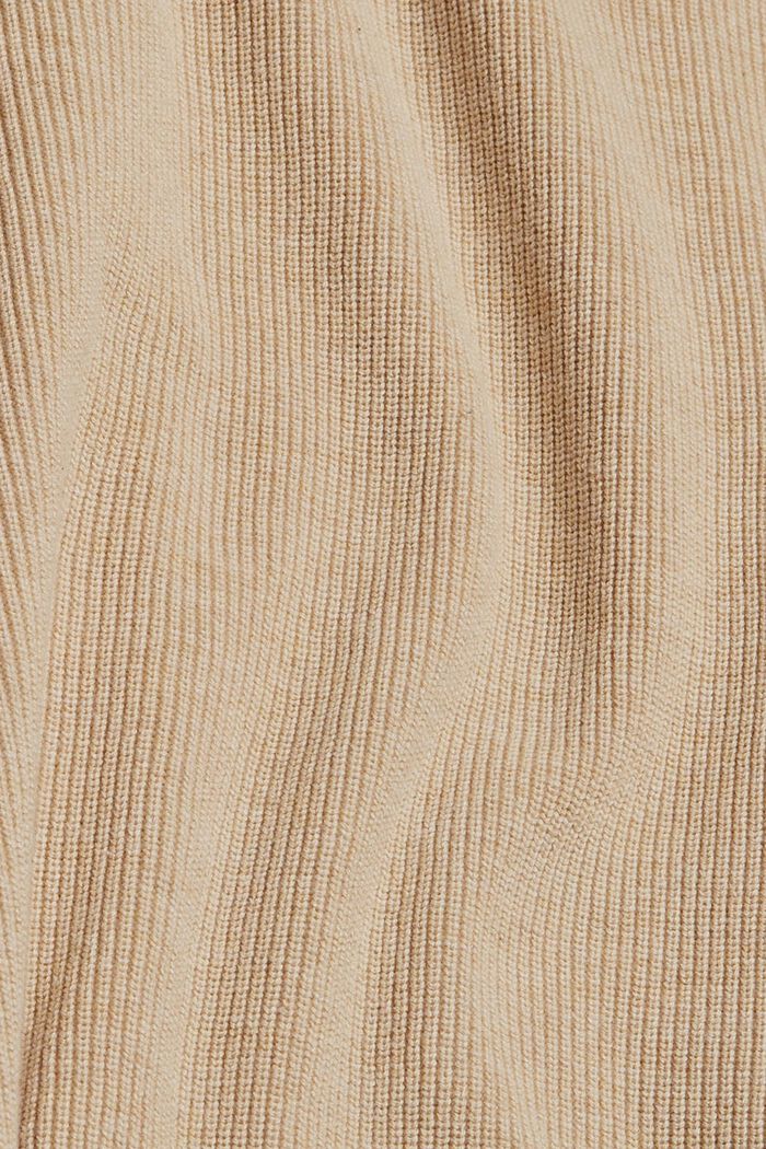 Sweter z dzianiny, 100% bawełny organicznej, SAND, detail image number 4