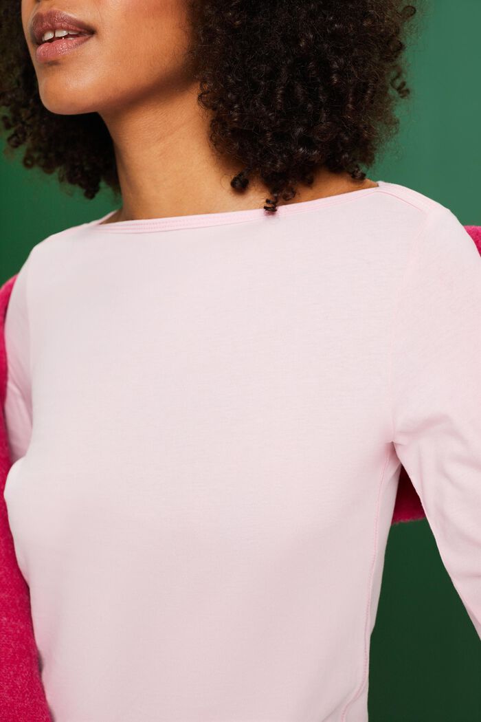 Koszulka z długim rękawem z bawełny organicznej, PASTEL PINK, detail image number 2