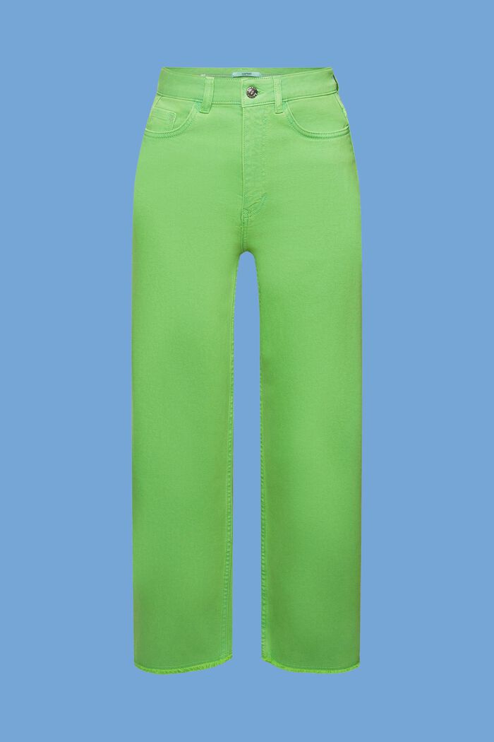 Spodnie z wysokim stanem i prostymi nogawkami, GREEN, detail image number 7